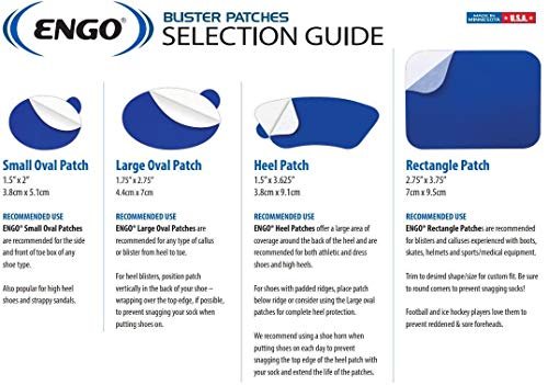 ENGO Blister Prevention Patches Oval Starter Pack – 6 Stück, Blau