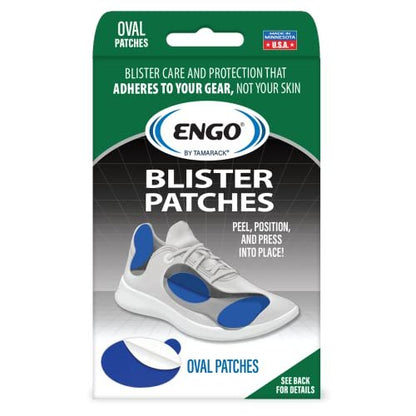 ENGO Blister Prevention Patches Oval Starter Pack – 6 Stück, Blau