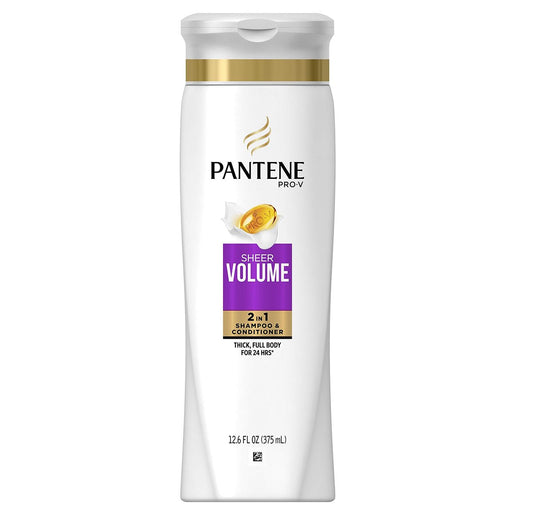 Pantene Pro-V 2-in-1 Shampoo & Conditioner, Sheer Volume mit Kollagen, 12,6 Unzen