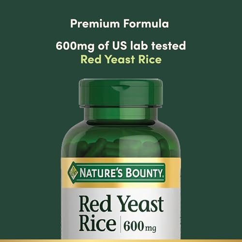 Nature's Bounty Rots Hefe Reis, Kräuterergänzung, 600 mg, 250 Kapseln