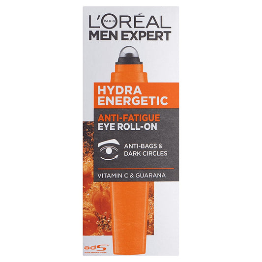 L'Oréal Men Expert Hydra Energetic Eye Roll-On mit Vitamin C – Anti-Müdigkeitsformel reduziert Augenringe, 10 ml