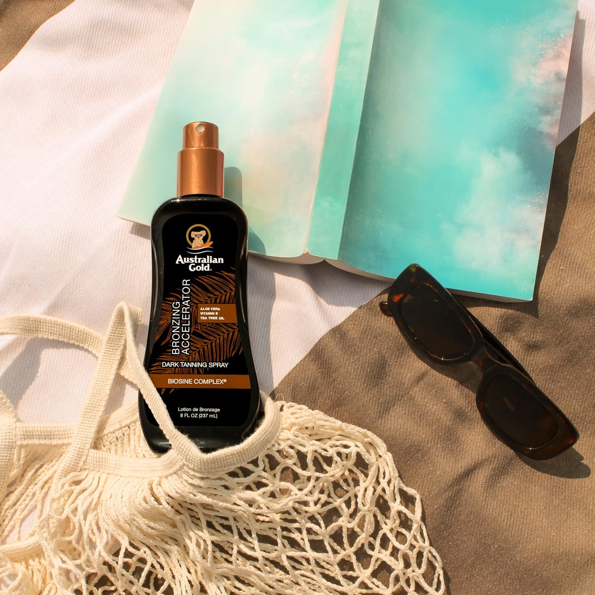 Australian Gold Dark Tanning Accelerator Spray Gel mit Bronzer | 237 ml