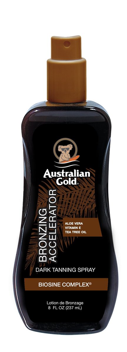 Australian Gold Dark Tanning Accelerator Spray Gel mit Bronzer | 237 ml