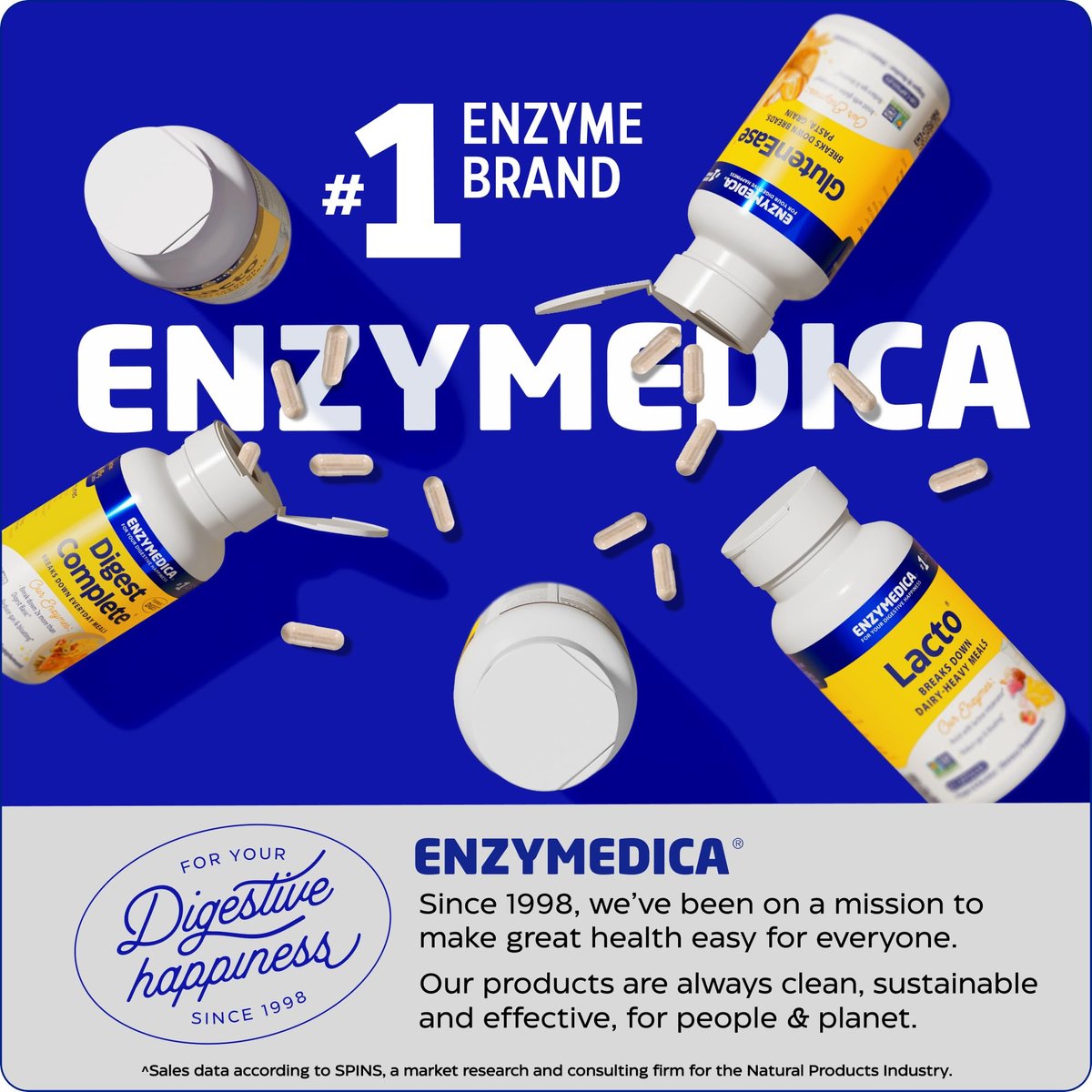 Enzymedica Digest Spectrum – Fortschrittliche Verdauungsenzyme für Frauen und Männer, unterstützt die Verdauung und multiple Nahrungsmittelunverträglichkeiten, schnell wirkende Formel gegen Blähungen und Völlegefühl, 30 Kapseln