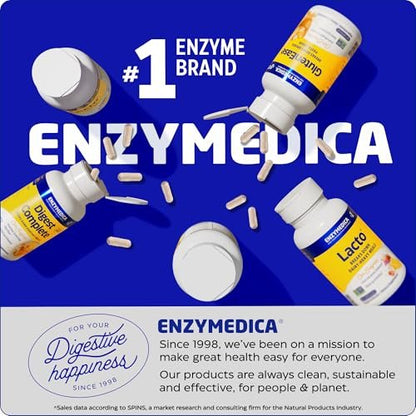 Enzymedica Digest Spectrum – Fortschrittliche Verdauungsenzyme für Frauen und Männer, unterstützt die Verdauung und multiple Nahrungsmittelunverträglichkeiten, schnell wirkende Formel gegen Blähungen und Völlegefühl, 30 Kapseln