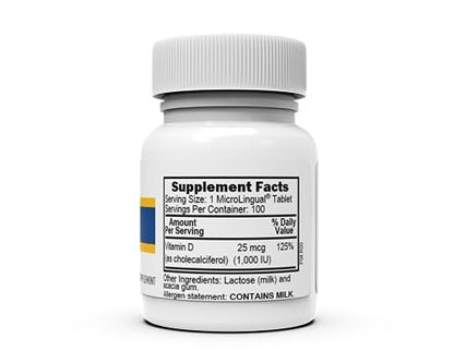 Superior Source Vitamin D3 1000 IE – Immunsystem, Gehirn & Nerven, Kalziumaufnahme für Zähne & Knochen – 100 sublinguale Mikrotabletten
