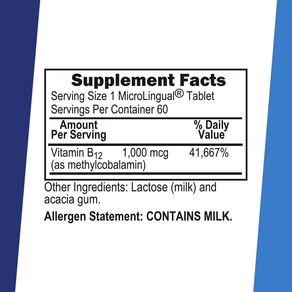 Superior Source No Shot Methylcobalamin B-12 1.000 mcg – Vitamin B-12 zur Unterstützung der Energieproduktion, Gehirngesundheit und des allgemeinen Wohlbefindens – Sublingualtabletten für schnelle Aufnahme – 60 Lutschtabletten