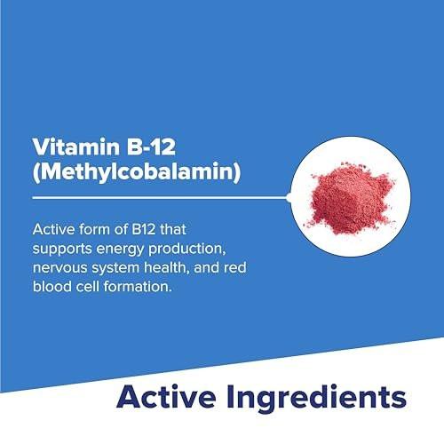 Superior Source No Shot Methylcobalamin B-12 1.000 mcg – Vitamin B-12 zur Unterstützung der Energieproduktion, Gehirngesundheit und des allgemeinen Wohlbefindens – Sublingualtabletten für schnelle Aufnahme – 60 Lutschtabletten