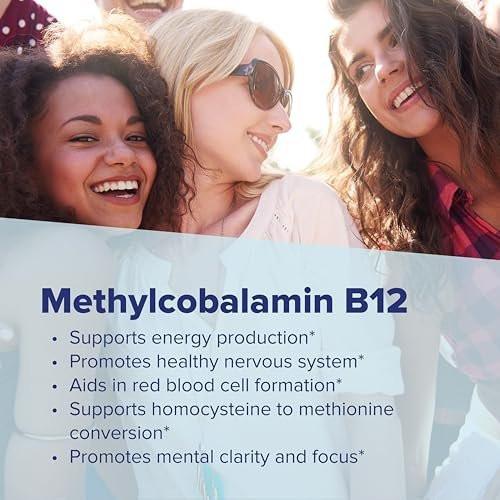 Superior Source No Shot Methylcobalamin B-12 1.000 mcg – Vitamin B-12 zur Unterstützung der Energieproduktion, Gehirngesundheit und des allgemeinen Wohlbefindens – Sublingualtabletten für schnelle Aufnahme – 60 Lutschtabletten