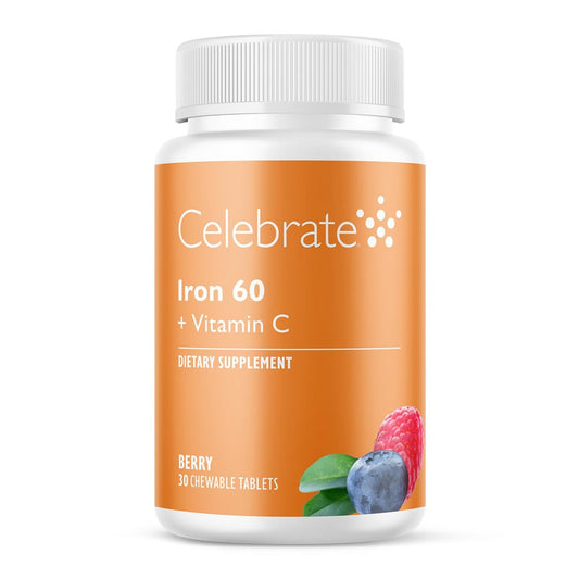 Eisenpräparat mit 60mg Eisen & Vitamin C – Beeren-Chewables für Bariatrie-Patienten, Magenbypass & Schlauchmagen-Unterstützung – 30 Tabletten für die Gesundheit nach der Operation