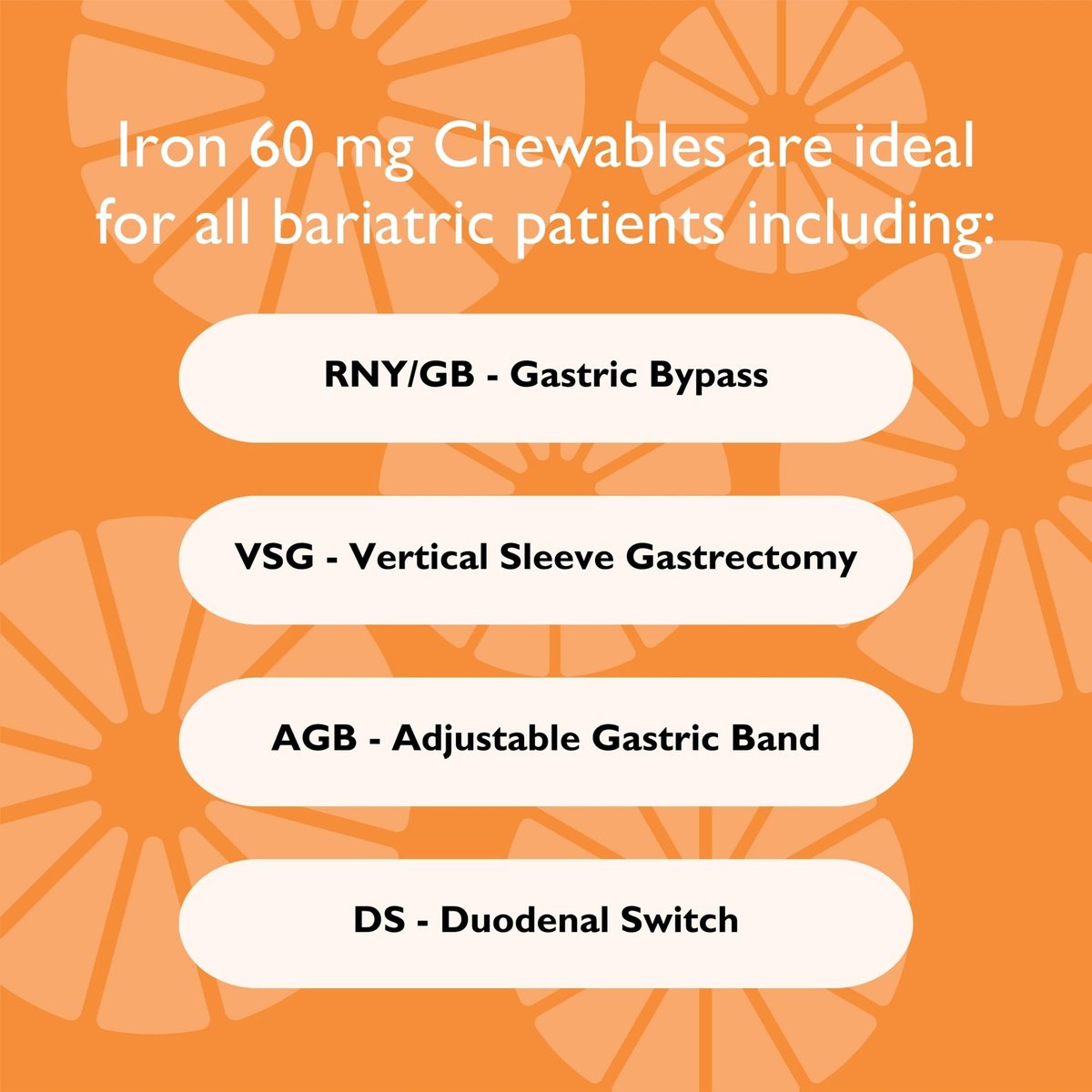 Eisenpräparat mit 60mg Eisen & Vitamin C – Beeren-Chewables für Bariatrie-Patienten, Magenbypass & Schlauchmagen-Unterstützung – 30 Tabletten für die Gesundheit nach der Operation