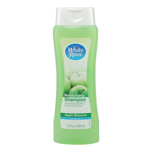 White Rain Feuchtigkeitsshampoo mit Apfelblütenduft – 444 ml, hydratisierendes Shampoo für Männer & Frauen, parabenfrei & tierversuchsfrei mit weißer Lilie, grünem Tee, Reisprotein & Apfelextrakt