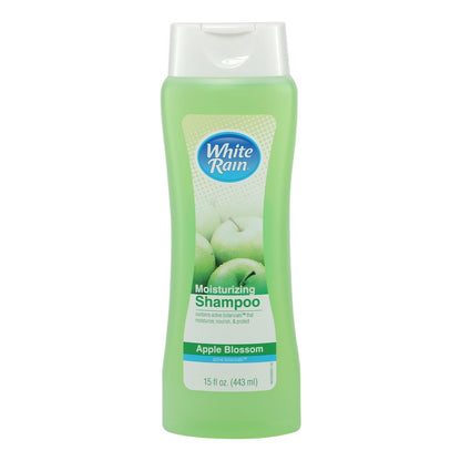 White Rain Feuchtigkeitsshampoo mit Apfelblütenduft – 444 ml, hydratisierendes Shampoo für Männer & Frauen, parabenfrei & tierversuchsfrei mit weißer Lilie, grünem Tee, Reisprotein & Apfelextrakt