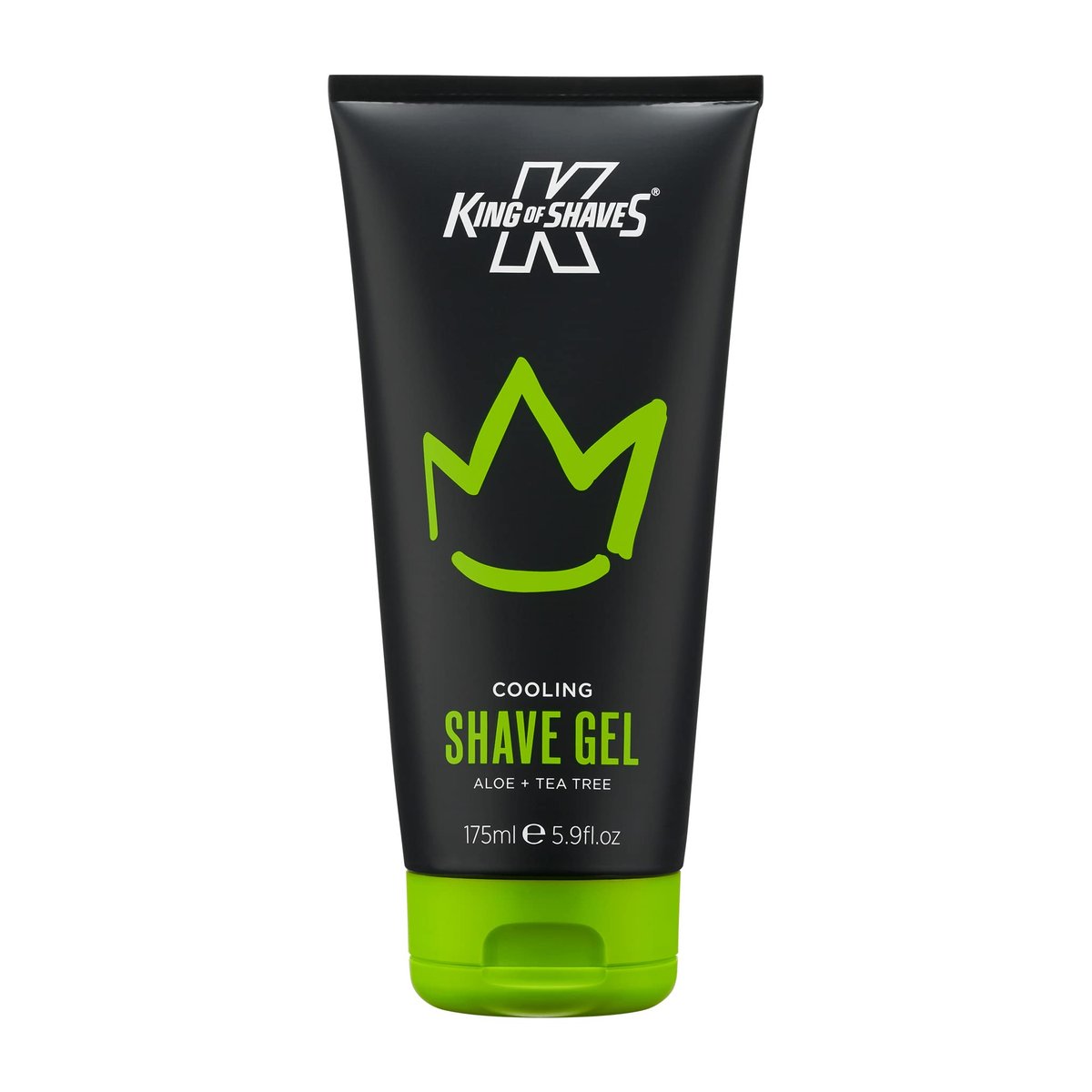 King of Shaves Cooling Shave Gel Aloe + Tea Tree 175 ml – Kühlendes Rasiergel mit Aloe Vera und Teebaumöl