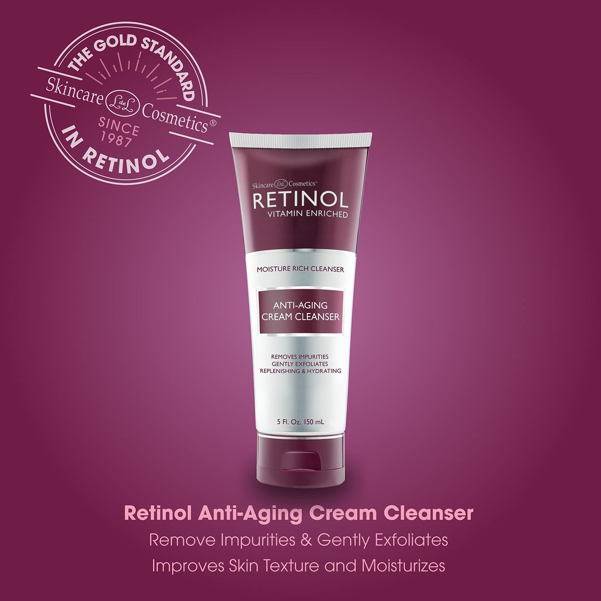 Retinol LIVAURA Anti-Aging Cream Cleanser – Sanfte Gesichtsreinigung für Frauen, feuchtigkeitsspendender Gesichtsreiniger für trockene, fettige & empfindliche Haut, tägliche Gesichtswäsche & Creme-Reiniger für die Hautpflegeroutine