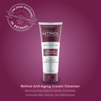 Retinol LIVAURA Anti-Aging Cream Cleanser – Sanfte Gesichtsreinigung für Frauen, feuchtigkeitsspendender Gesichtsreiniger für trockene, fettige & empfindliche Haut, tägliche Gesichtswäsche & Creme-Reiniger für die Hautpflegeroutine