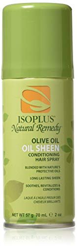 Isoplus Natural Remedy Olive Oil Sheen Conditioner Haarspray, 60 ml – Pflegender Glanzspray für gesundes Haar ohne Alkohol