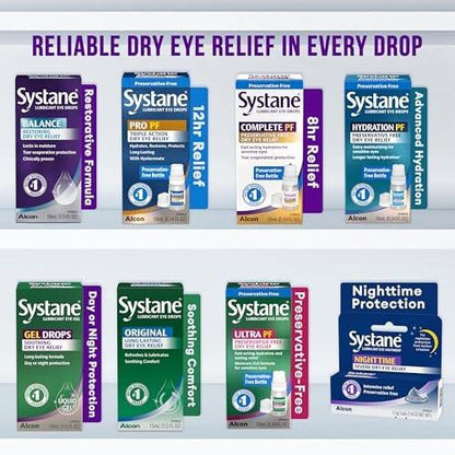 Systane Balance Benetzende Augentropfen, 10 ml – Langanhaltende Linderung bei Trockenen Augen