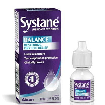 Systane Balance Benetzende Augentropfen, 10 ml – Langanhaltende Linderung bei Trockenen Augen