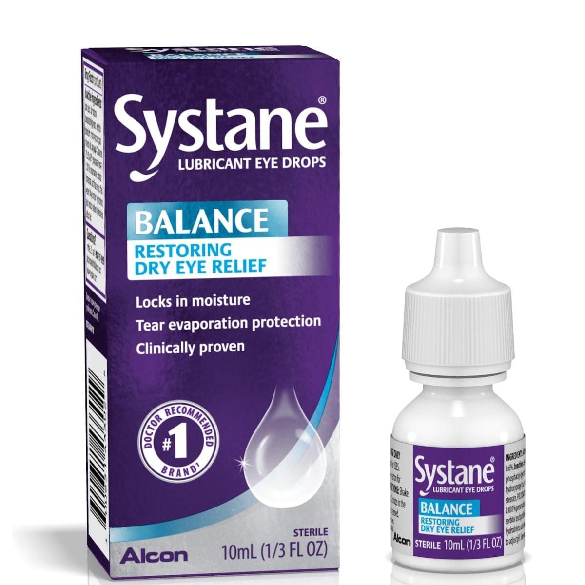 Systane Balance Benetzende Augentropfen, 10 ml – Langanhaltende Linderung bei Trockenen Augen
