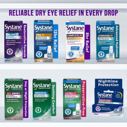 Systane Balance Benetzende Augentropfen, 10 ml – Langanhaltende Linderung bei Trockenen Augen