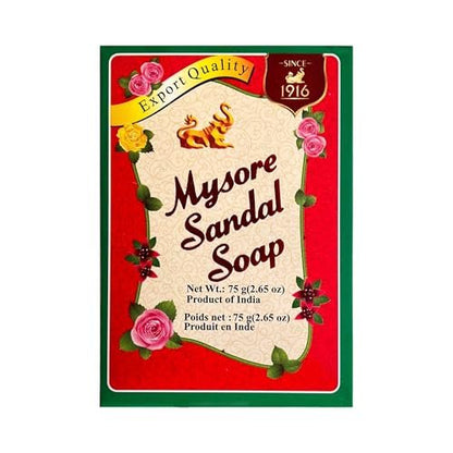 Mysore Sandal Seife 75g (4er-Pack) – Authentische Sandelholzseife aus Indien