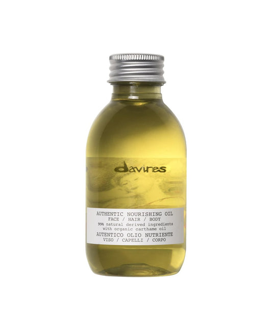 Davines Authentic Nourishing Oil – Multifunktionsöl für Gesicht, Haare & Körper – 100 % natürliches Bio-Safflor-Öl – hydratisiert, pflegt und verleiht Glanz – 140 ml