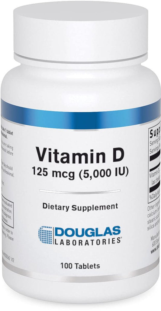 Douglas Laboratories Vitamin D 5.000 I.E. – 100 Tabletten zur Unterstützung des Immunsystems, des Kalziumspiegels und der Knochengesundheit*