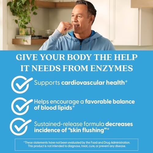 Doctor's Best Niacin 500 mg Extended Release – Nahrungsergänzung für Männer & Frauen – Minimiert Hautrötung, Niacin als Nicotinsäure 500 mg, Unterstützung der Herz-Kreislauf-Gesundheit, Glutenfrei, Vegan, Non-GMO – 120 Tabletten