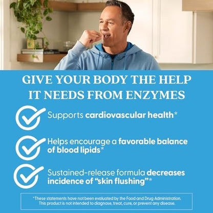 Doctor's Best Niacin 500 mg Extended Release – Nahrungsergänzung für Männer & Frauen – Minimiert Hautrötung, Niacin als Nicotinsäure 500 mg, Unterstützung der Herz-Kreislauf-Gesundheit, Glutenfrei, Vegan, Non-GMO – 120 Tabletten
