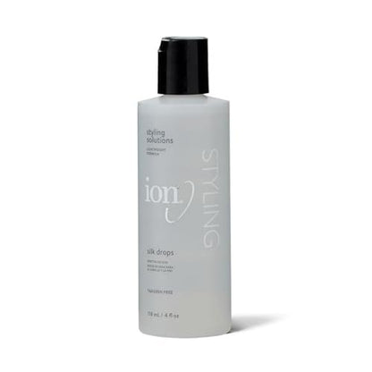 ion Silk Drops – Leichtes Haaröl für Glanz & Geschmeidigkeit, Frizz-Kontrolle mit Seidenprotein, 118 ml