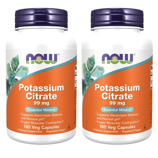 Kaliumcitrat 99 mg – 180 Kapseln (2er-Pack) – NOW Foods