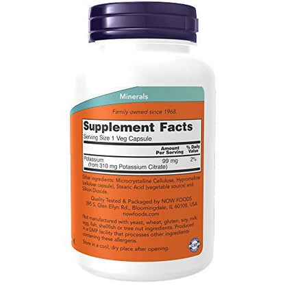 Kaliumcitrat 99 mg – 180 Kapseln (2er-Pack) – NOW Foods