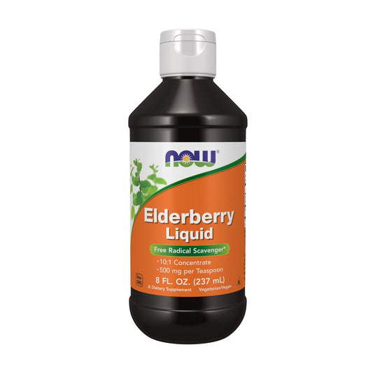 NOW Foods Nahrungsergänzung, Holunderbeeren Flüssigextrakt 500 mg, 10:1 Konzentrat, 237 ml