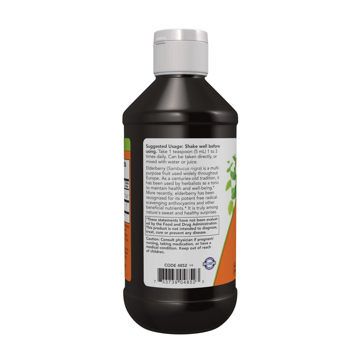 NOW Foods Nahrungsergänzung, Holunderbeeren Flüssigextrakt 500 mg, 10:1 Konzentrat, 237 ml