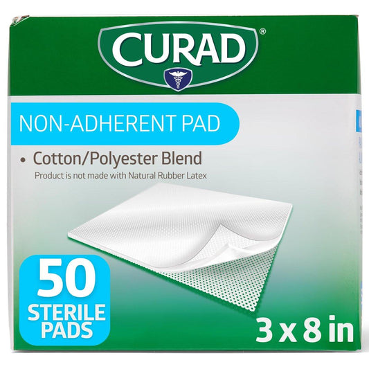 CURAD Sterile Non-Adherent Wundauflage, 3x8 cm (Packung mit 50)