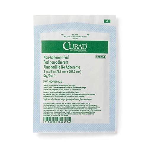 CURAD Sterile Non-Adherent Wundauflage, 3x8 cm (Packung mit 50)
