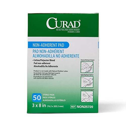 CURAD Sterile Non-Adherent Wundauflage, 3x8 cm (Packung mit 50)