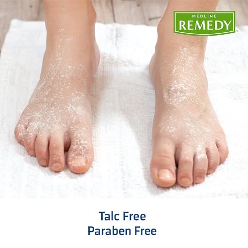 Medline Remedy Essentials Maisstärke-Puder (1,5 oz Flasche) – Frischer Duft, Talkumfrei, Reisegröße, Hautpflege, absorbiert Schweiß, beruhigt, reduziert Reibung & Scheuern – für Erwachsene, Füße, Leisten