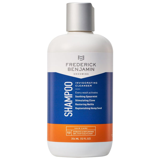 Frederick Benjamin Shampoo mit natürlichen Ölen – Reinigt & spendet Feuchtigkeit für trockene Kopfhaut & Haare, 355 ml