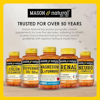 MASON NATURAL Probiotischer Acidophilus mit Bifidus, 50-Tage-Vorrat, Unterstützt eine gesunde normale Verdauung, Erdbeergeschmack, 100 Kautabletten