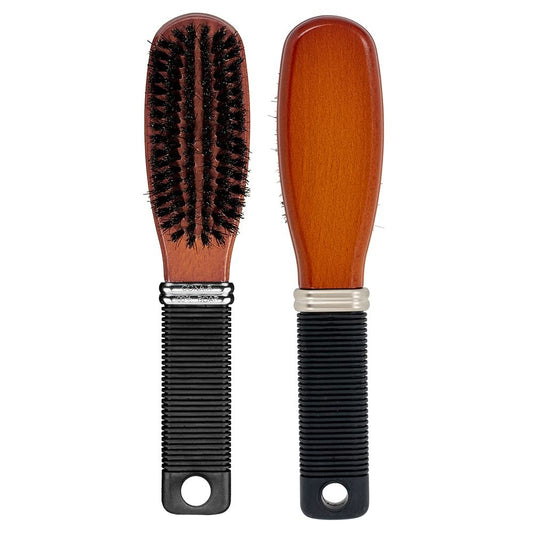 Conair All Purpose Wildschweinborsten-Haarbürste – Holzbürste für Männer und Frauen – Braun