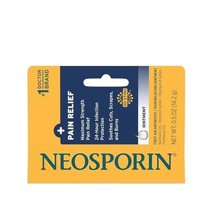 Neosporin + Maximalstarke Schmerzlinderung Dual-Wirkung Salbe, Topisches Antibiotikum und Analgetikum für 24-Stunden-Infektionsschutz mit Bacitracin Zink & Pramoxin HCl, 0,5 Unze