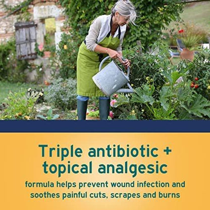 Neosporin + Maximalstarke Schmerzlinderung Dual-Wirkung Salbe, Topisches Antibiotikum und Analgetikum für 24-Stunden-Infektionsschutz mit Bacitracin Zink & Pramoxin HCl, 0,5 Unze