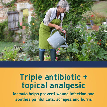 Neosporin + Maximalstarke Schmerzlinderung Dual-Wirkung Salbe, Topisches Antibiotikum und Analgetikum für 24-Stunden-Infektionsschutz mit Bacitracin Zink & Pramoxin HCl, 0,5 Unze