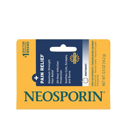 Neosporin + Maximalstarke Schmerzlinderung Dual-Wirkung Salbe, Topisches Antibiotikum und Analgetikum für 24-Stunden-Infektionsschutz mit Bacitracin Zink & Pramoxin HCl, 0,5 Unze