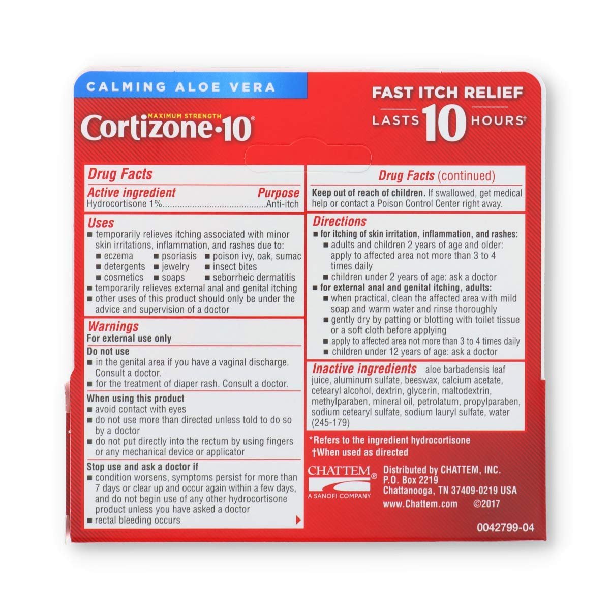 Cortizone 10 Creme 0,5 Unzen, Schwarz – Intensive Linderung bei Juckreiz und Hautirritationen