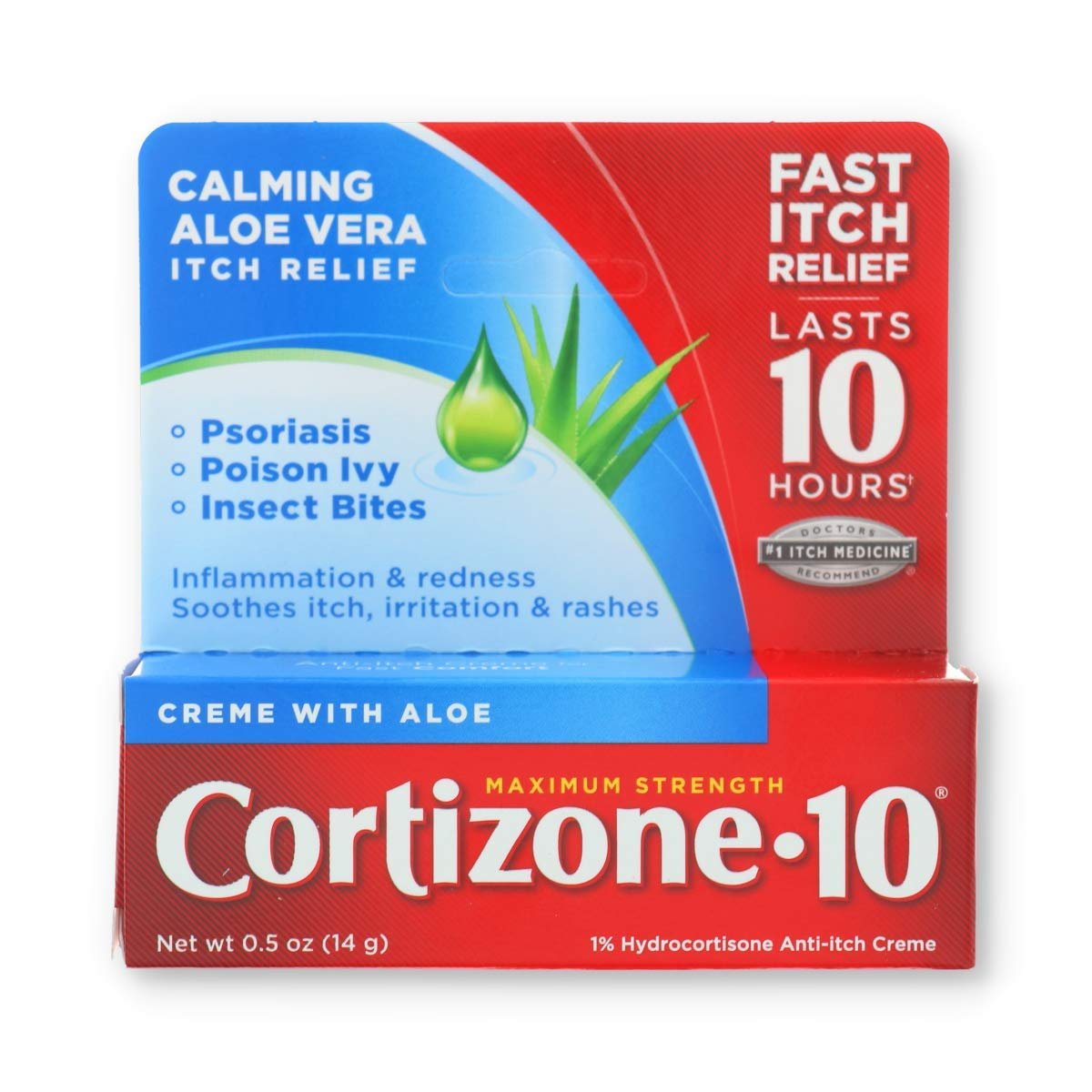 Cortizone 10 Creme 0,5 Unzen, Schwarz – Intensive Linderung bei Juckreiz und Hautirritationen
