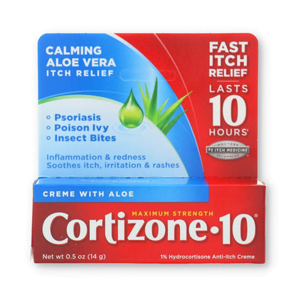 Cortizone 10 Creme 0,5 Unzen, Schwarz – Intensive Linderung bei Juckreiz und Hautirritationen