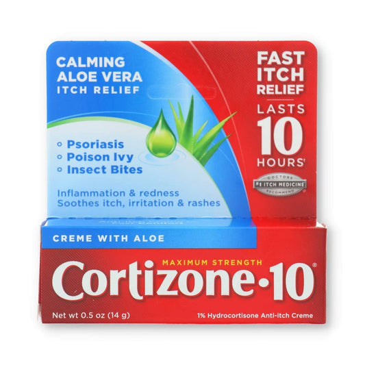 Cortizone 10 Creme 0,5 Unzen, Schwarz – Intensive Linderung bei Juckreiz und Hautirritationen